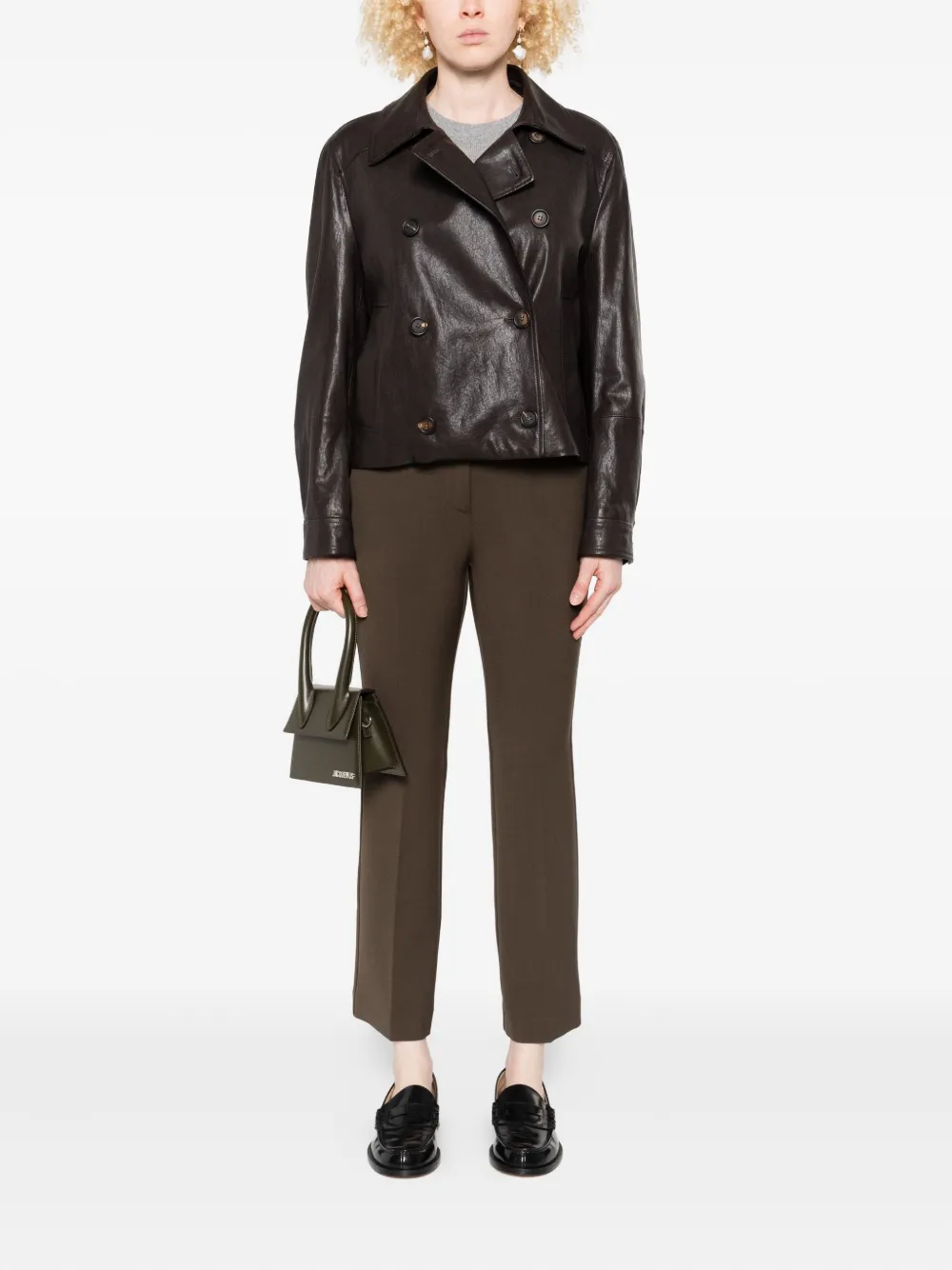 Rosso 35 pressed-crease trousers - Groen