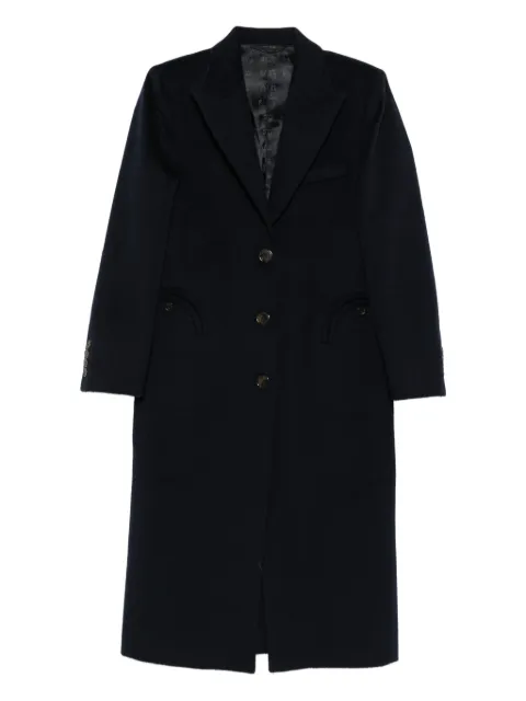 Blazé Milano curved-pockets buttoned single-breasted coat