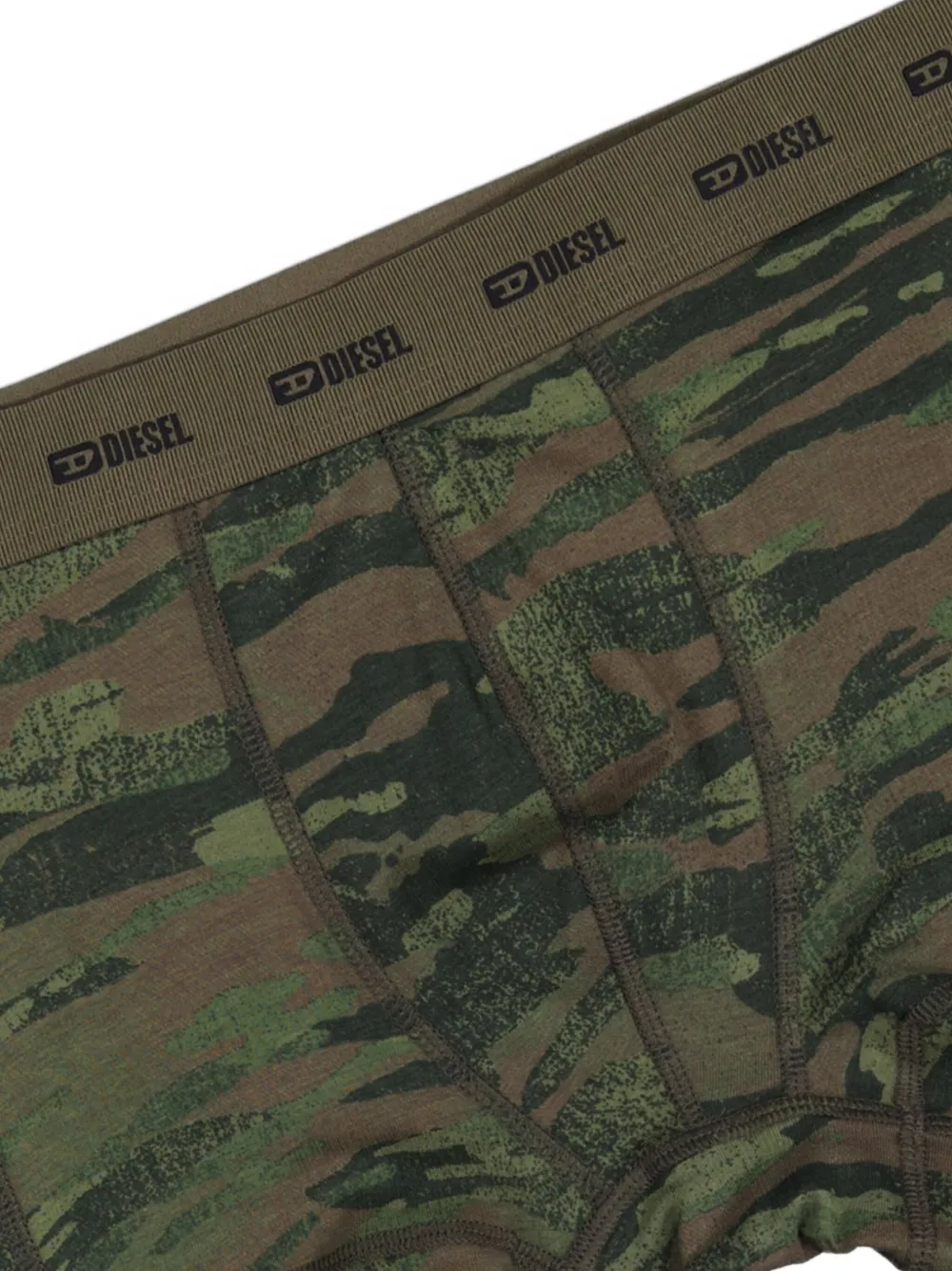 Diesel Drie geweven boxershorts met logoband Zwart