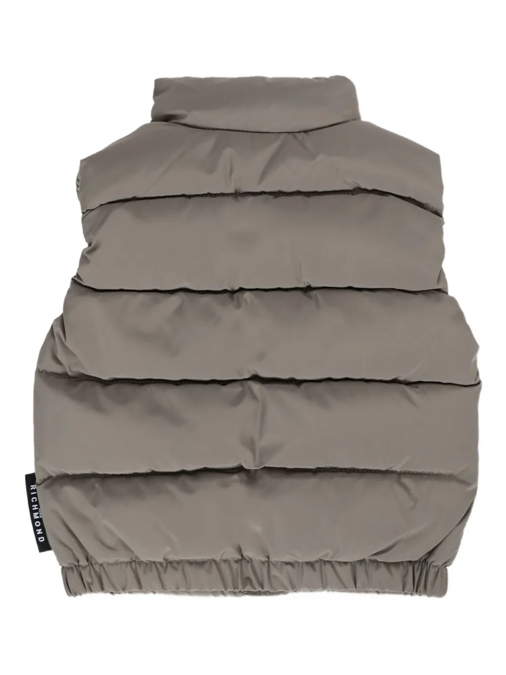 John Richmond Junior quilted logo-patch gilet - Grijs