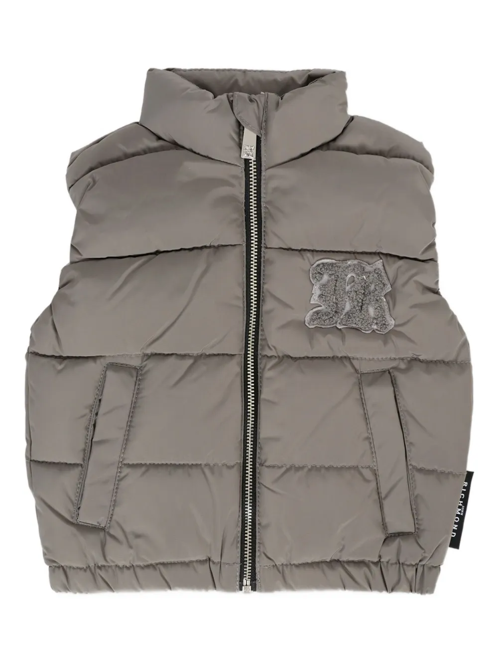 John Richmond Junior Bodywarmer met logopatch Grijs