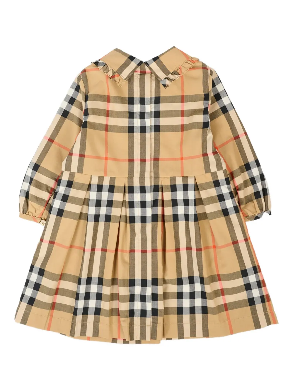 Burberry Kids check-pattern pleated dress - Beige