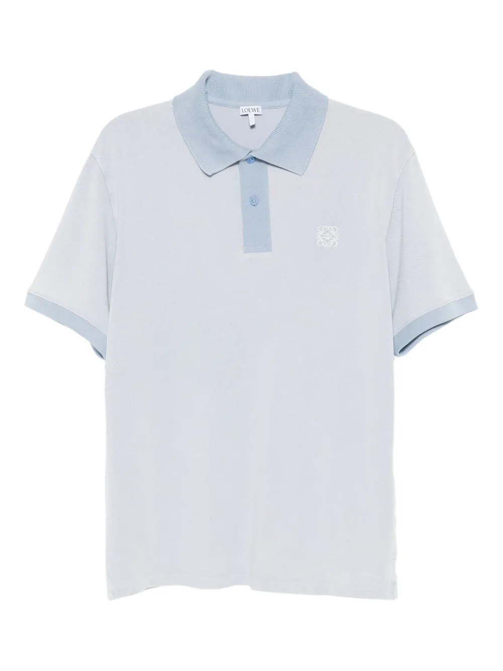 LOEWE embroidered-logo polo shirt | Blue | Image 1