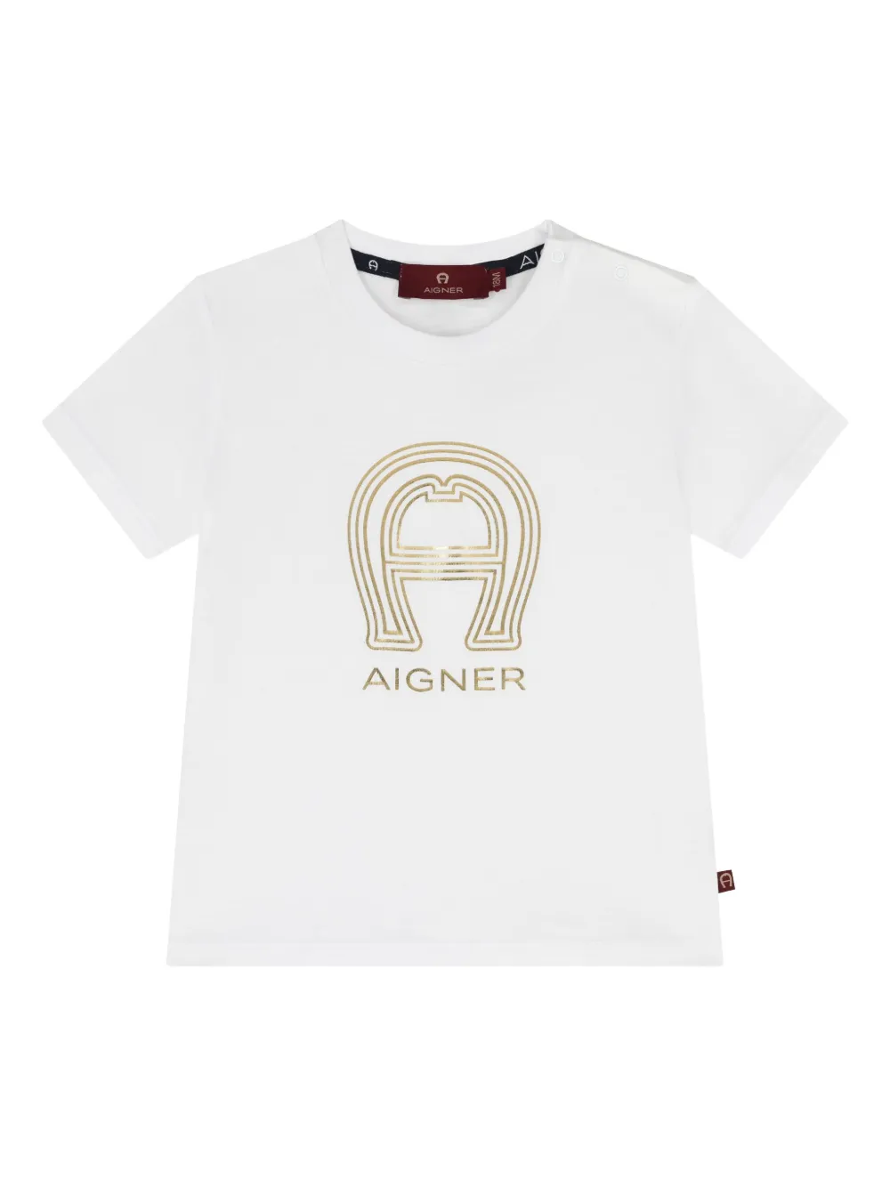 Aigner Kids Katoenen T-shirt Wit