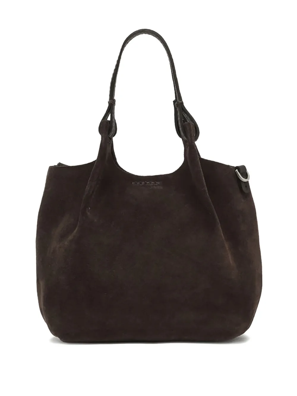 GIANNI CHIARINI knotted suede shoulder bag - Bruin
