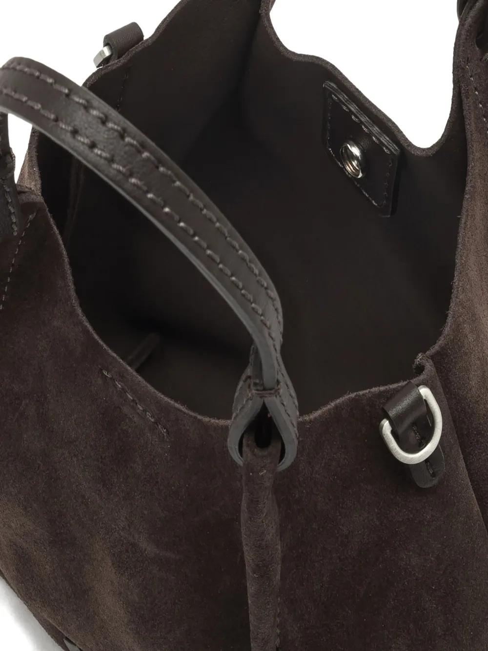 GIANNI CHIARINI knotted suede shoulder bag Bruin