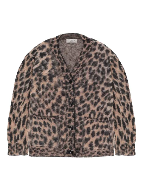 Laneus leopard knitted cardigan
