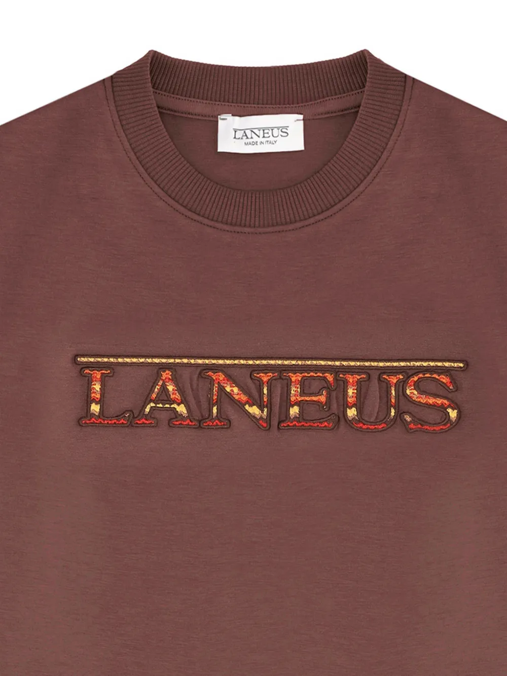 Laneus Sweater met logopatch Bruin