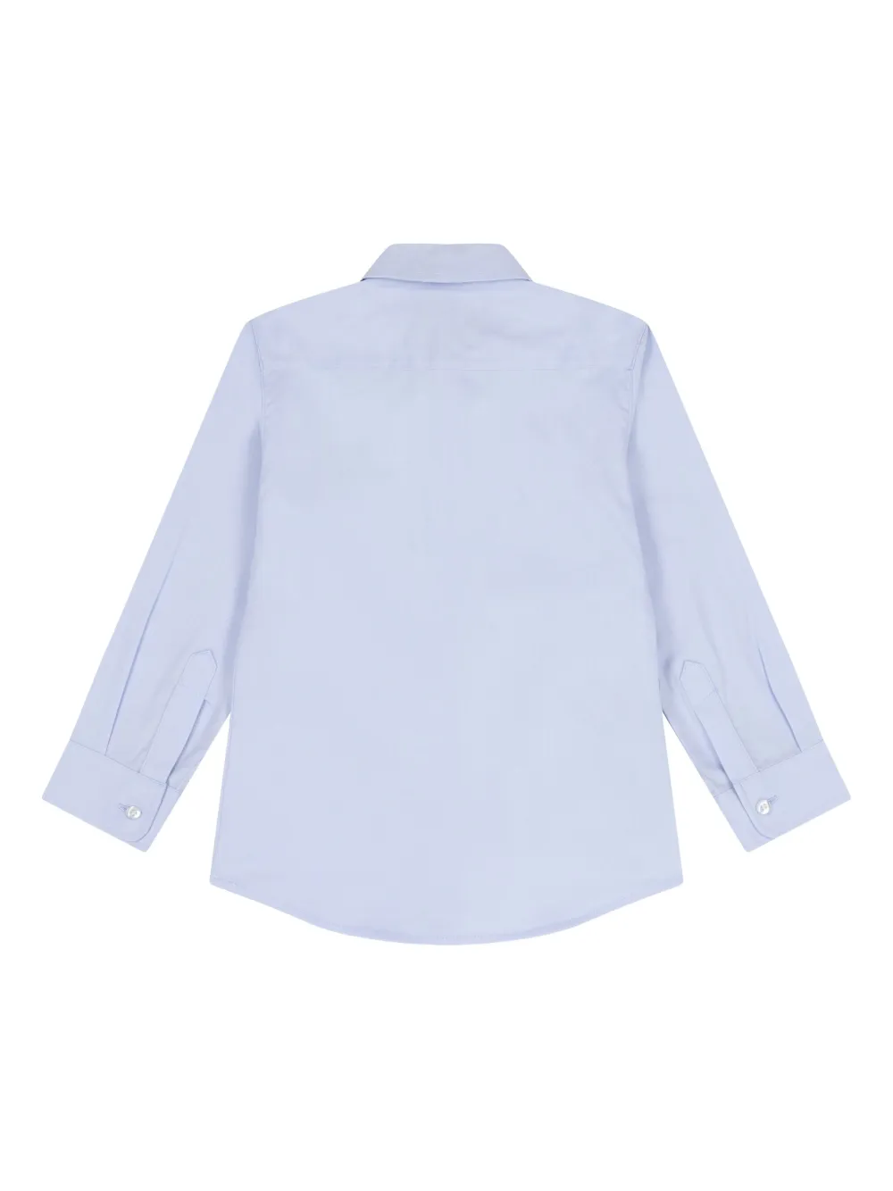 Aigner Kids logo-detail panelled cotton shirt Blauw