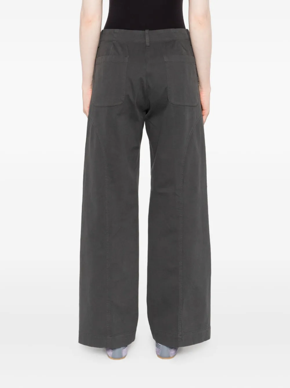 TRUE AVENUE Broek met vlakken Grijs