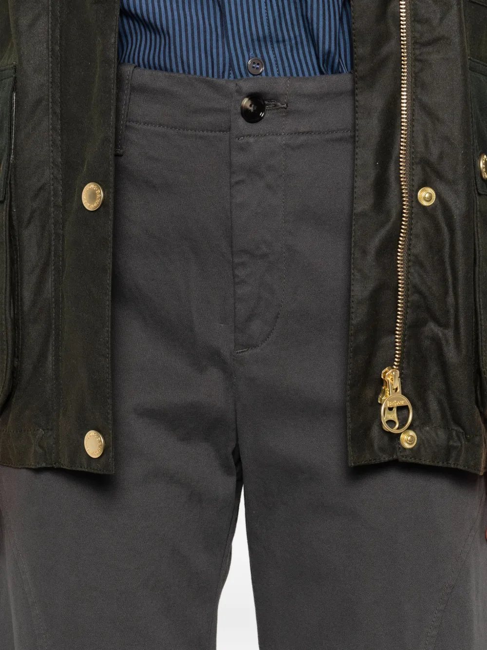 TRUE AVENUE Broek met vlakken Grijs