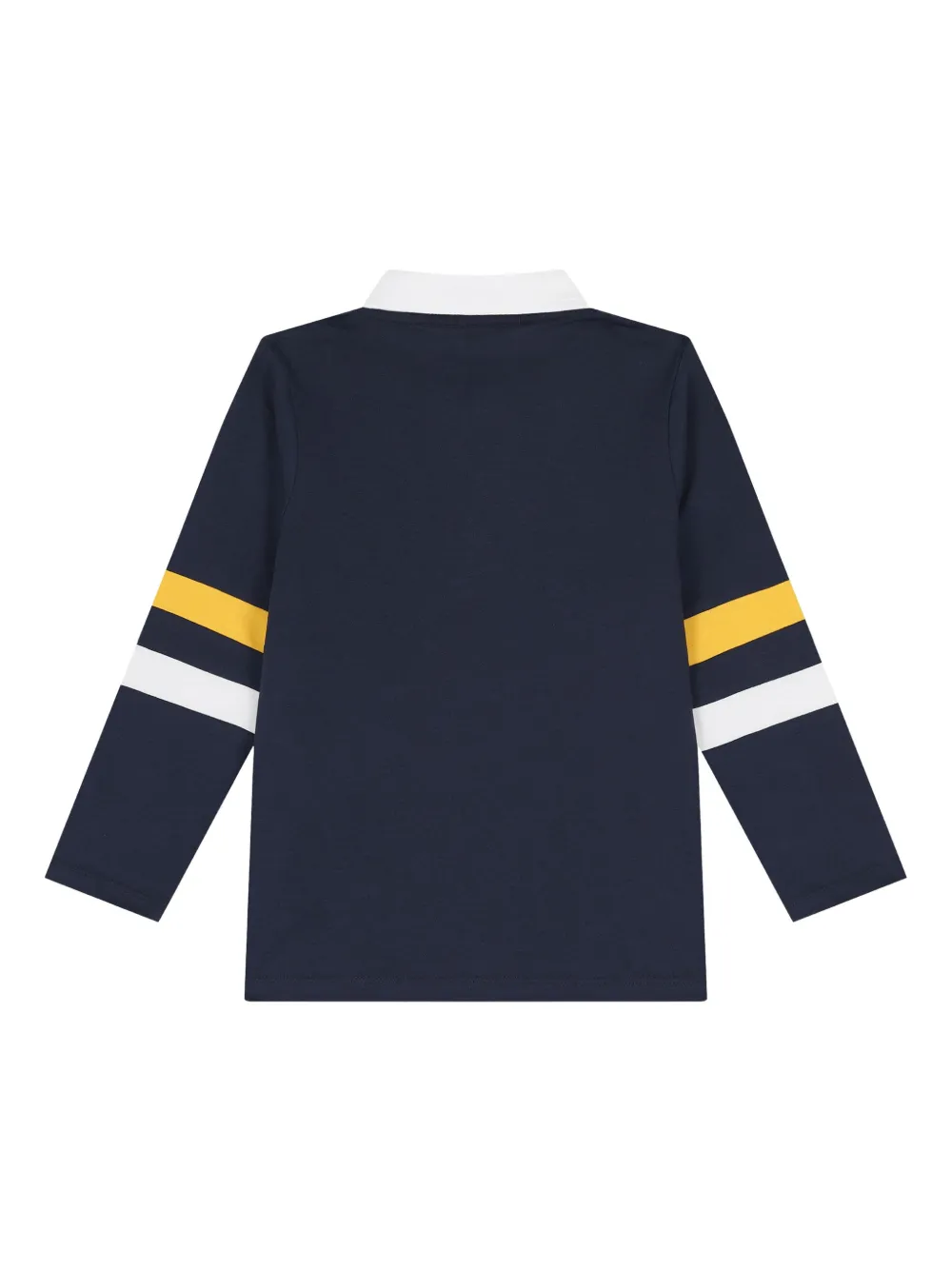 Aigner Kids long-sleeve stripe polo shirt Blauw