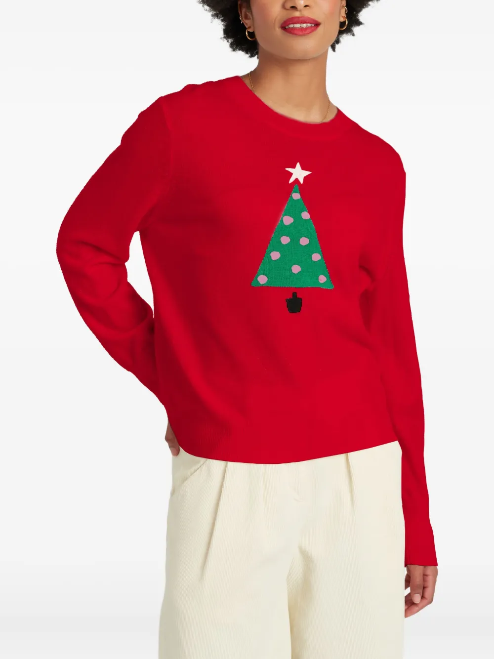 Chinti & Parker Xmas Tree trui Rood