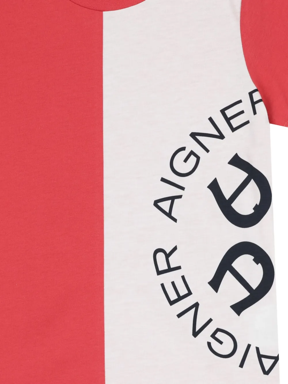 Aigner Kids colour-block logo T-shirt Rood