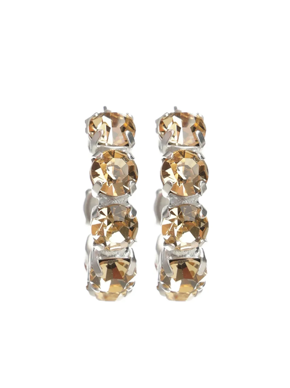 Forte Forte Crystal-embellished Hoop Earrings In Silver