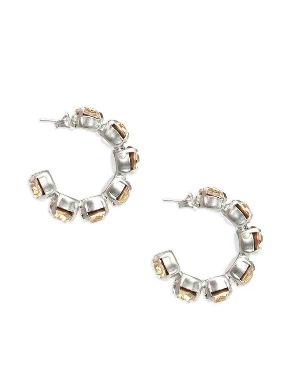 Forte Forte crystal-embellished hoop earrings - Zilver