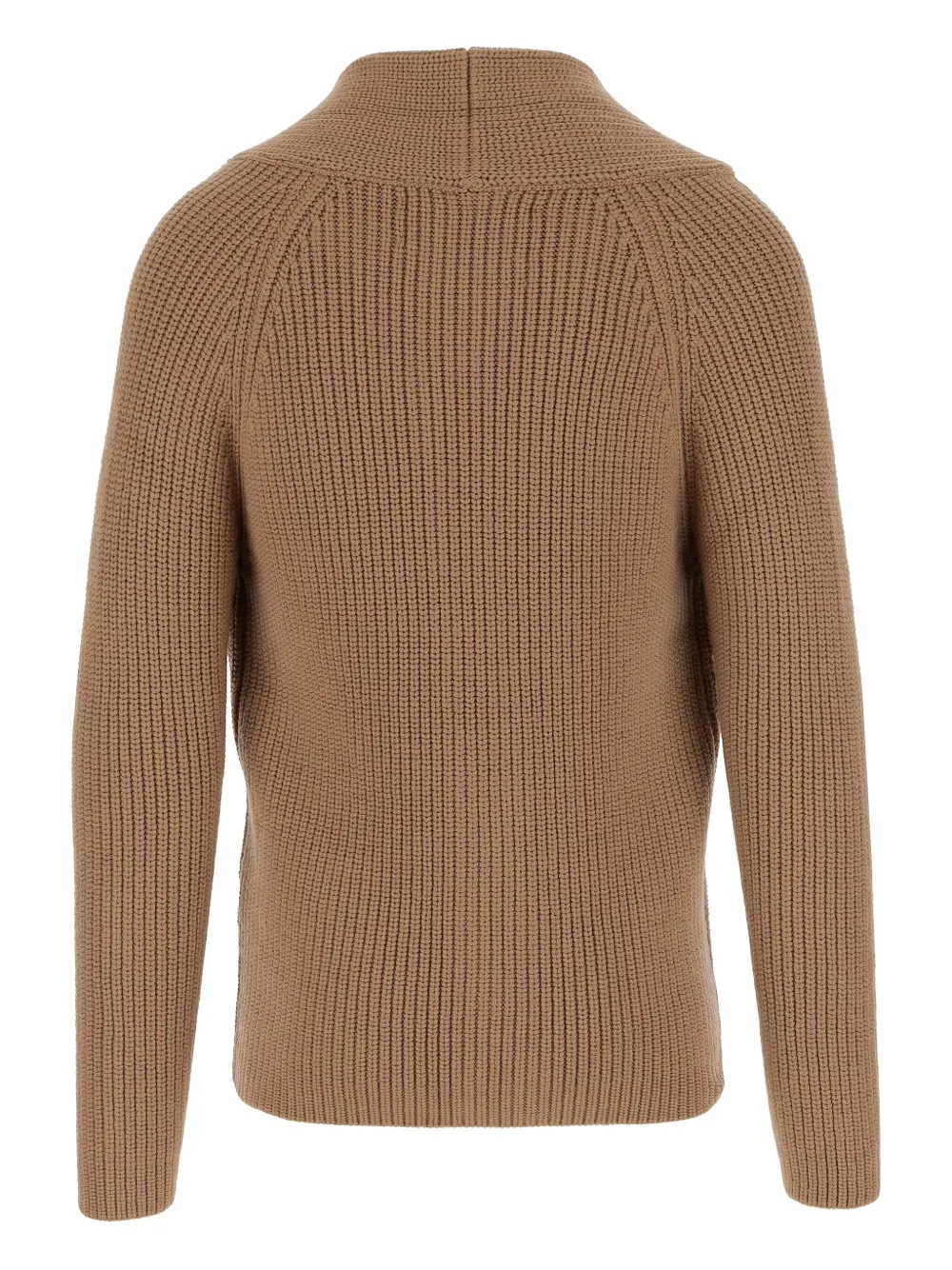 Tagliatore long-sleeves ribbed-knit cardigan Bruin