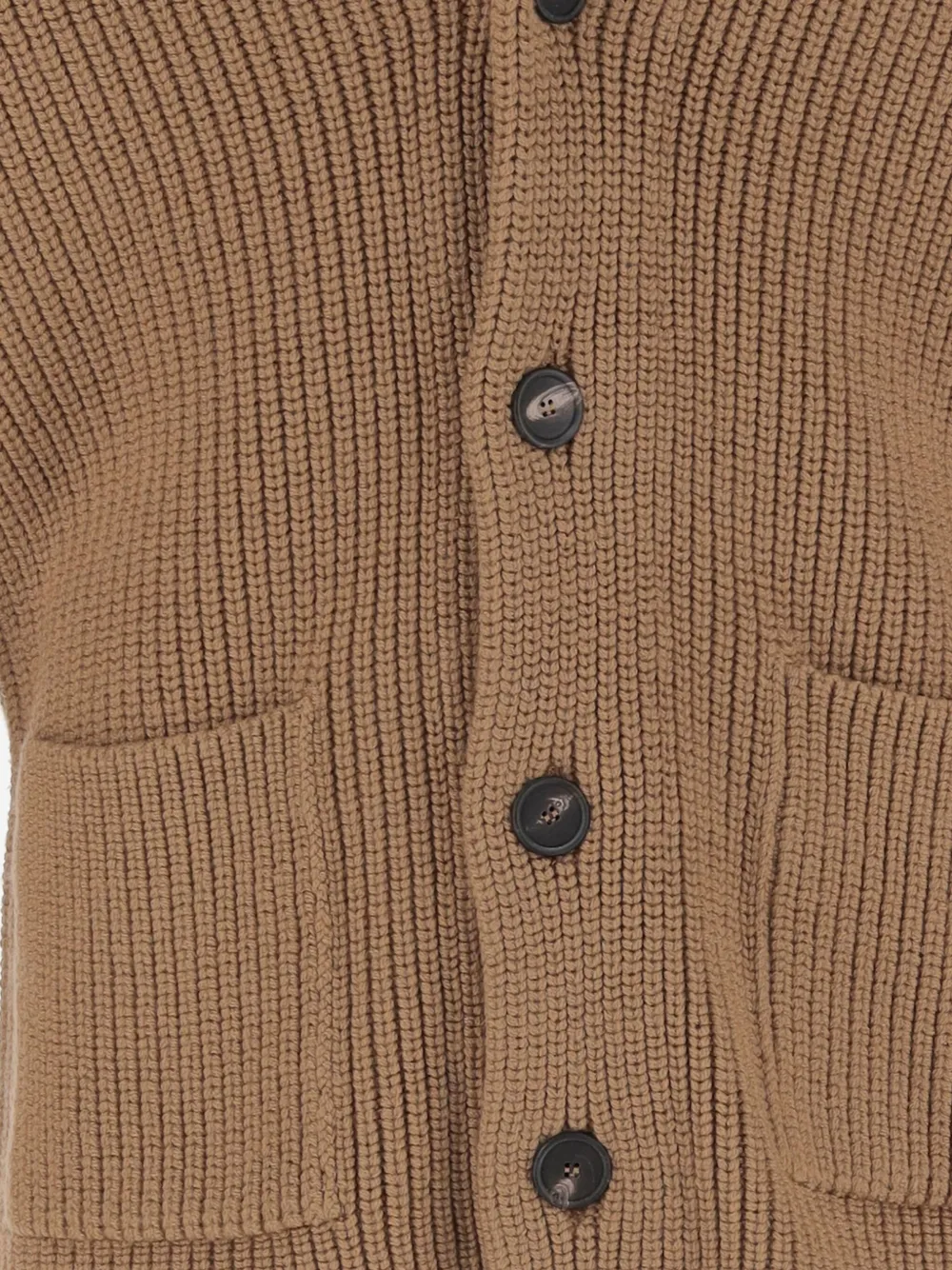 Tagliatore long-sleeves ribbed-knit cardigan Bruin