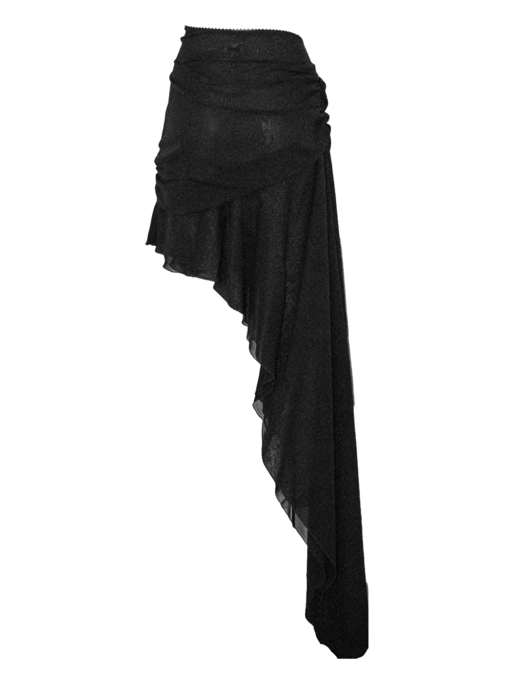 THE ANDAMANE asymmetrical mini skirt - Zwart