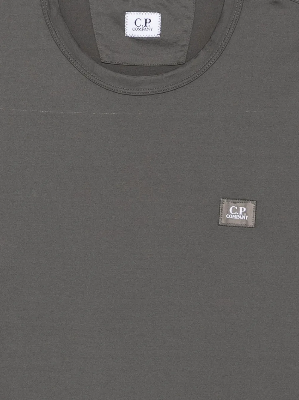 C.P. Company Katoenen T-shirt met logopatch Groen