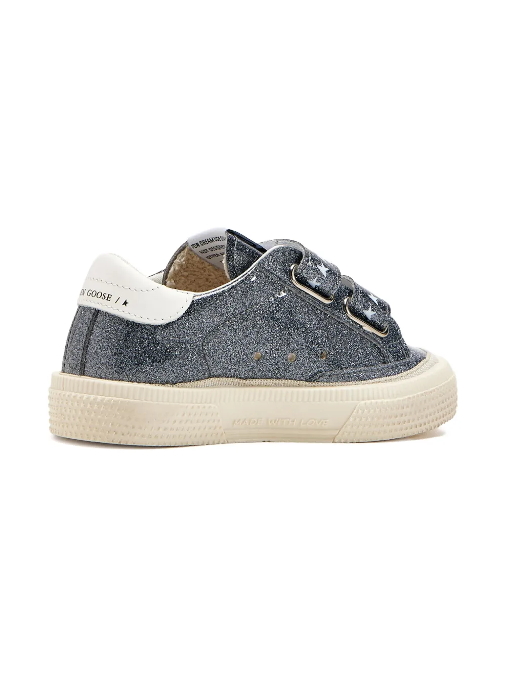 Golden Goose Kids May School glitter sneakers Grey
