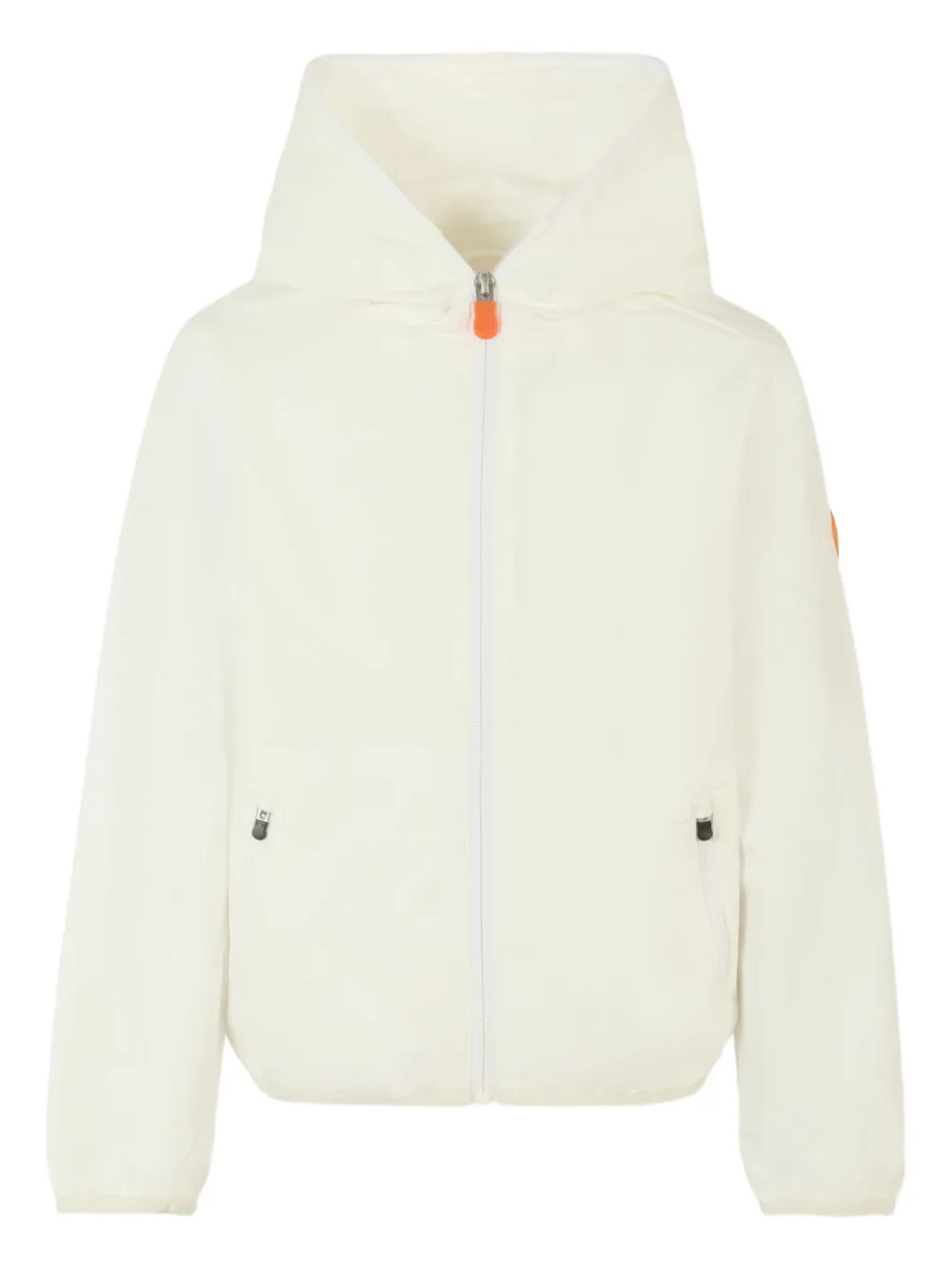 Save The Duck Kids' Hooded Zip-front Jacket In White