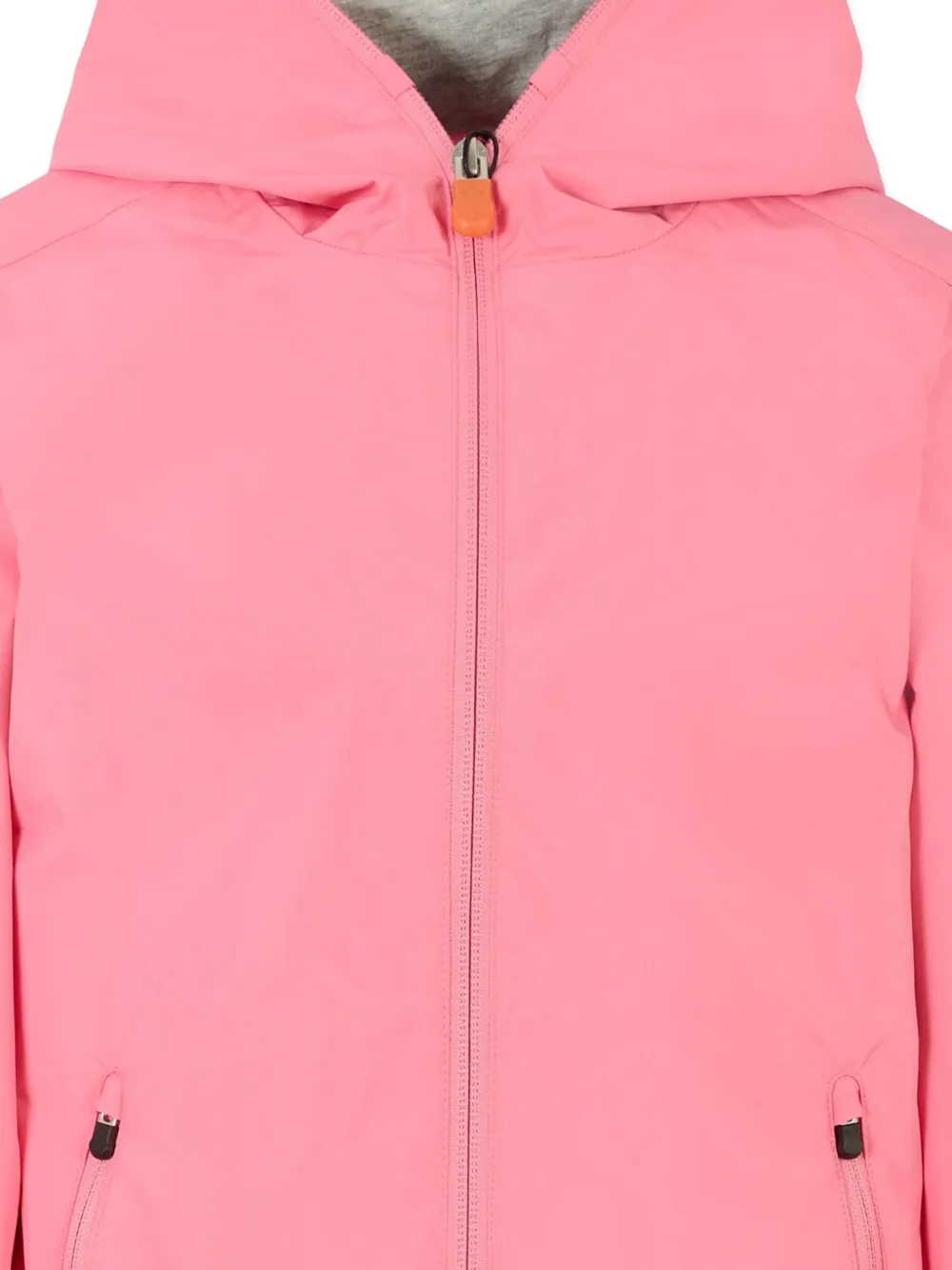 Save The Duck Hooded Zip-front Jacket In Pink
