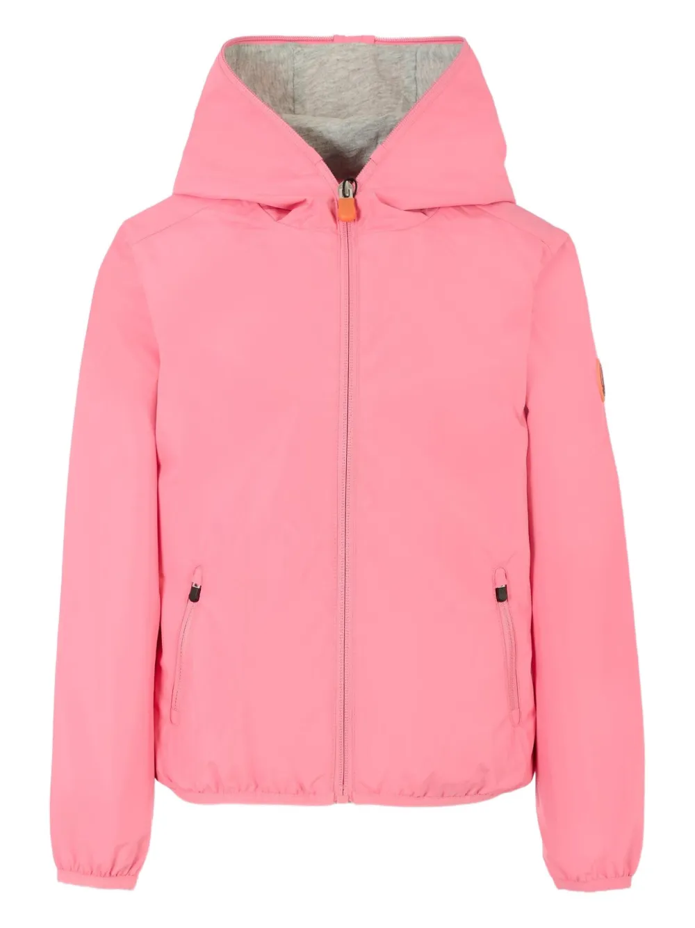 Save The Duck Kids' Hooded Zip-front Jacket In Pink