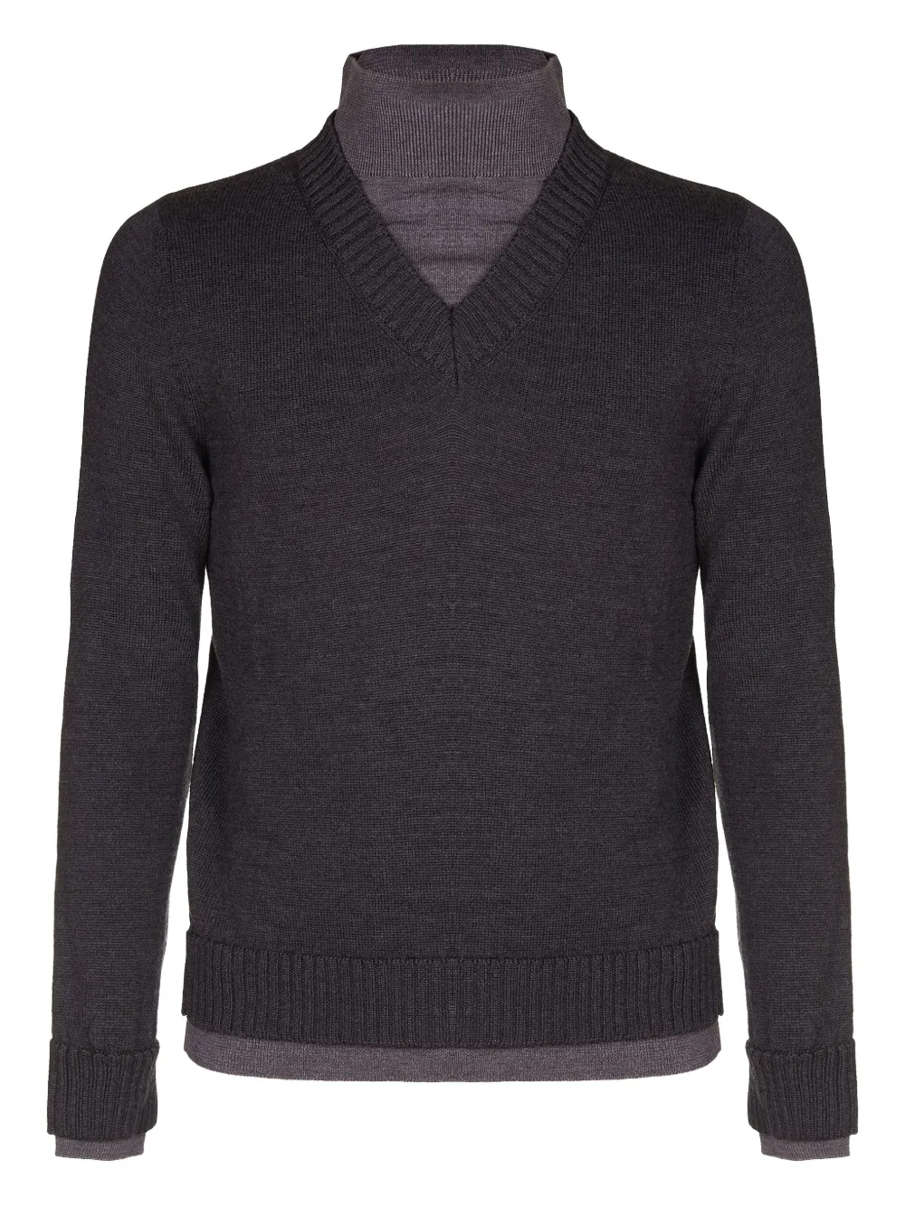 ALPHA STUDIO jersey con cuello en V | gris | Image 1