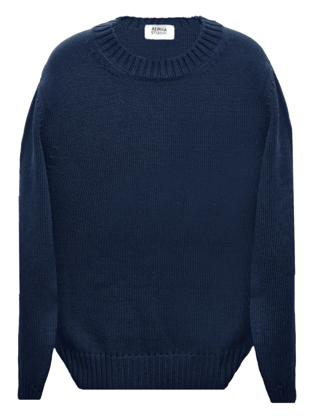 ALPHA STUDIO round-neck sweater | Blue | Image 1