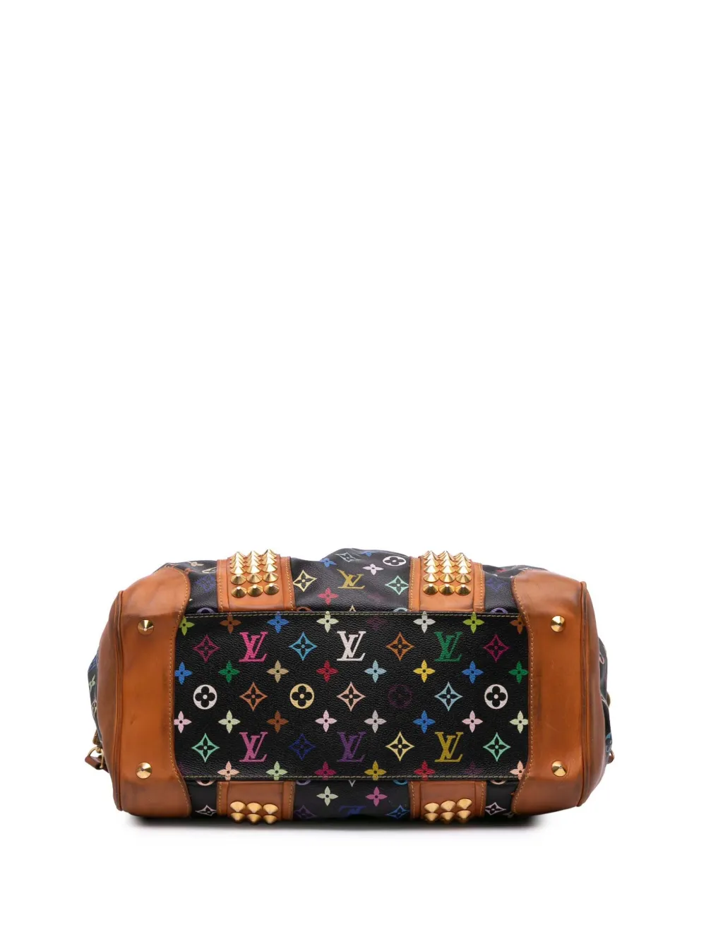Pre-owned Louis Vuitton 2002 Monogram Multicolore Courtney Mm Satchel In Black