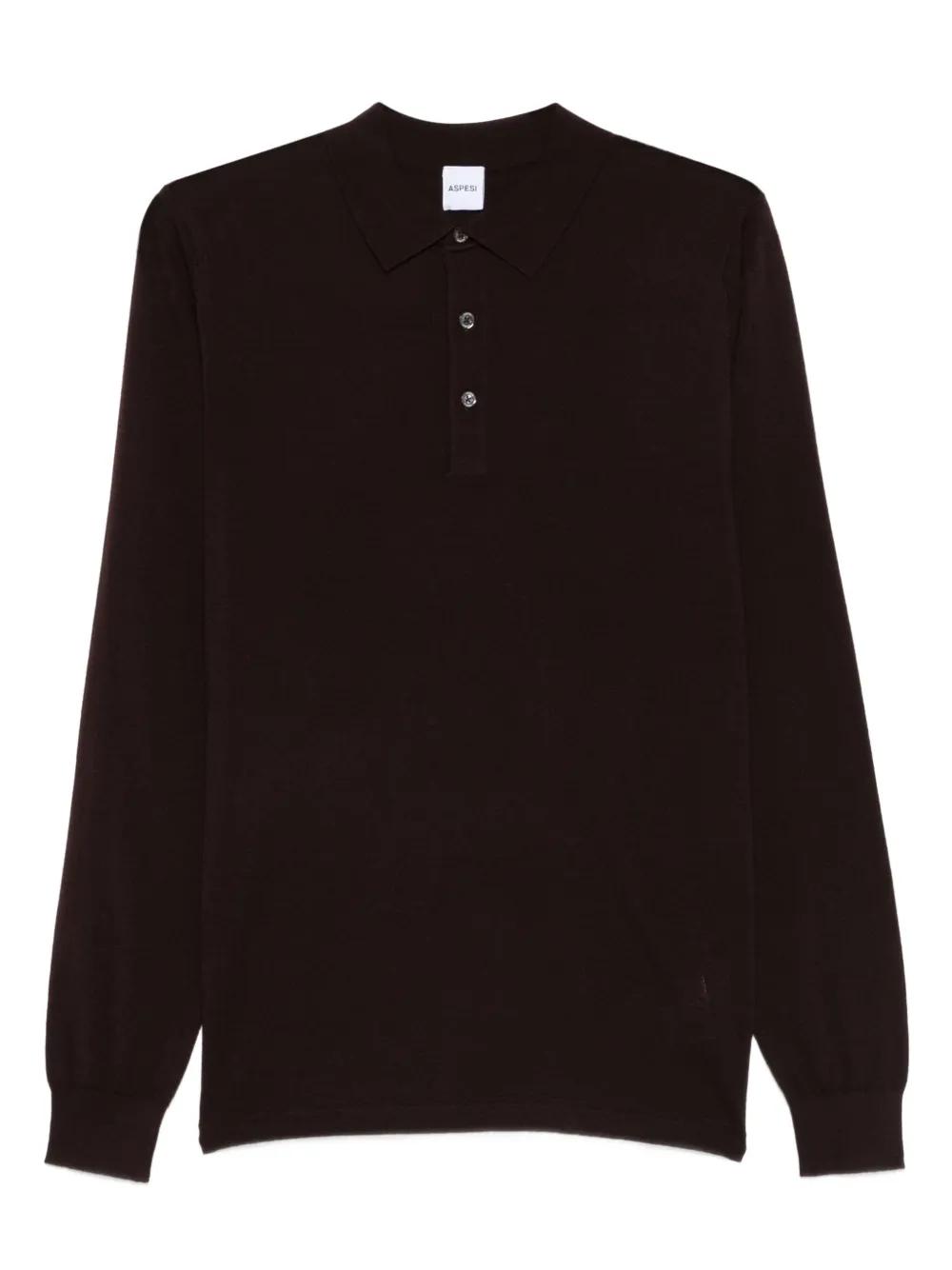 ASPESI Wollen poloshirt Bruin