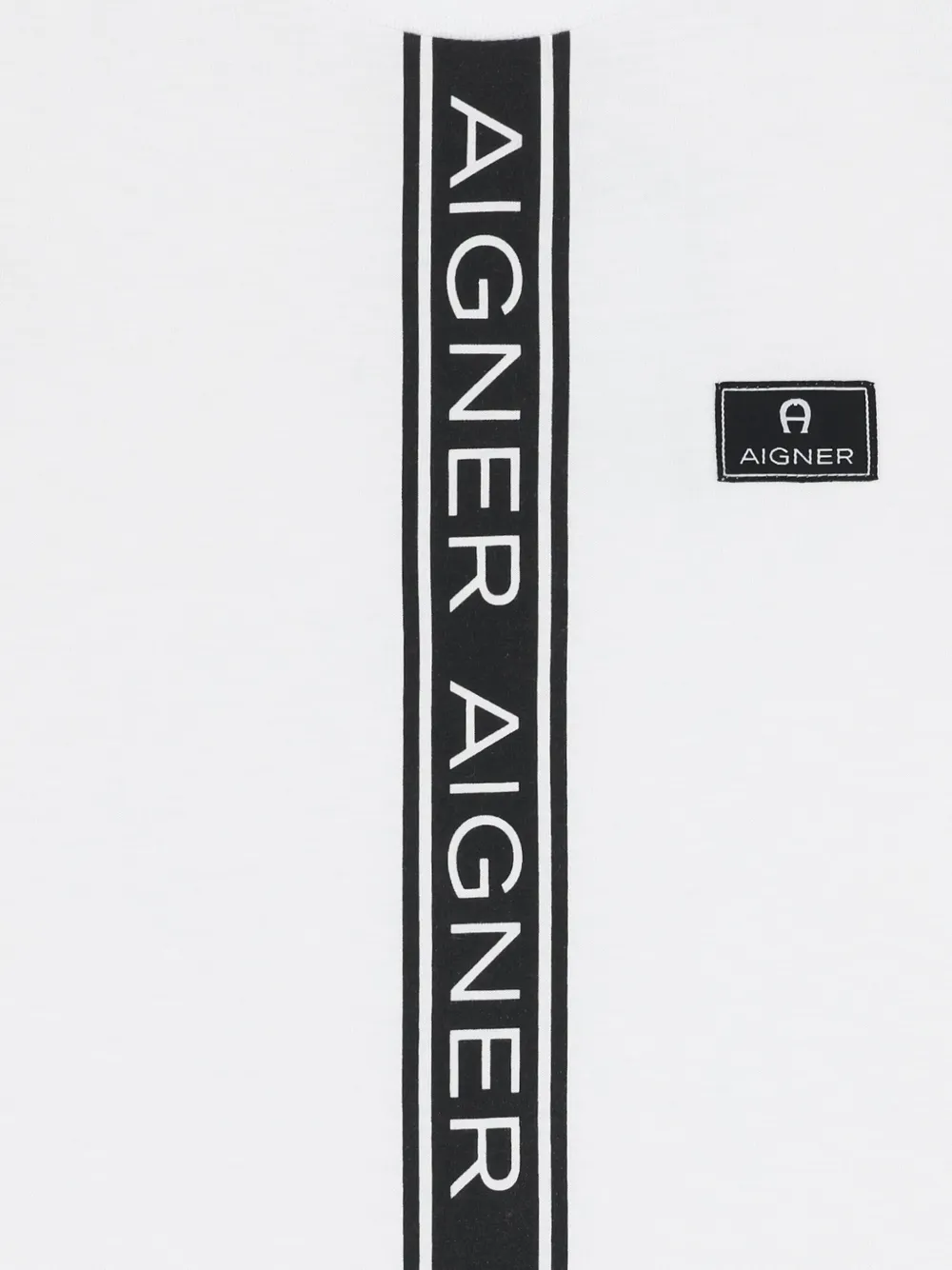 Aigner Kids T-shirt met logoband Wit