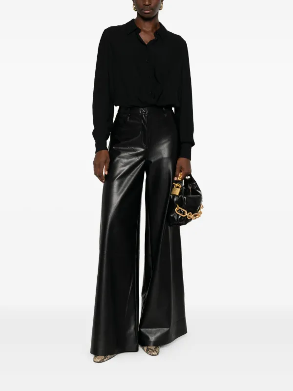 Elisabetta Franchi twist-front Button Bodysuit | Black | FARFETCH CA