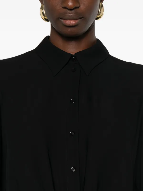 Elisabetta Franchi twist-front Button Bodysuit | Black | FARFETCH CA