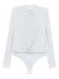 Elisabetta Franchi twist-front button bodysuit - Blue