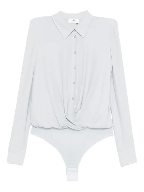 Elisabetta Franchi twist-front button bodysuit