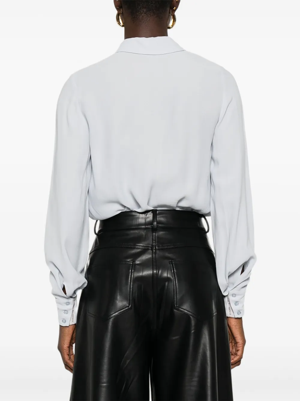 Elisabetta Franchi Body met gedraaid detail en knoop Blauw