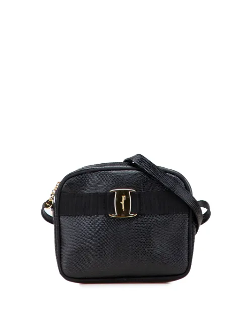 Ferragamo Pre-Owned 2000-2025 Embossed Lizard Leather Vara crossbody bag