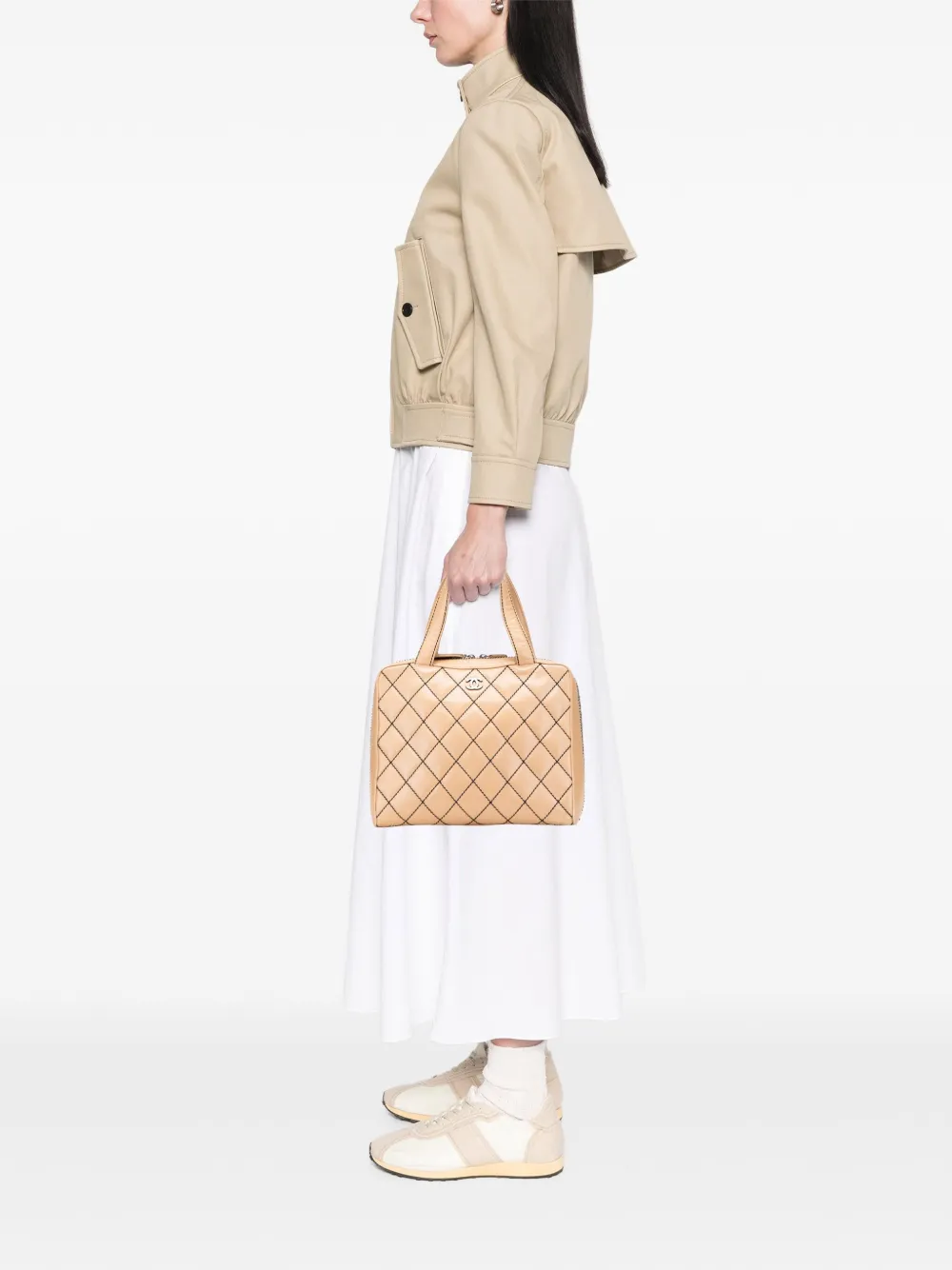 CHANEL Pre-Owned 2000-2002 CC Lambskin Wild Stitch handbag | Pre-Owned | Image 2