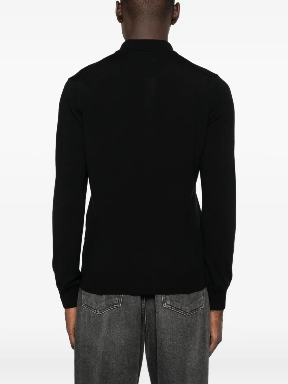 Corneliani Poloshirt met lange mouwen Zwart