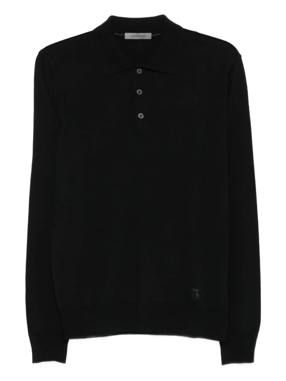 Corneliani Poloshirt met lange mouwen Zwart