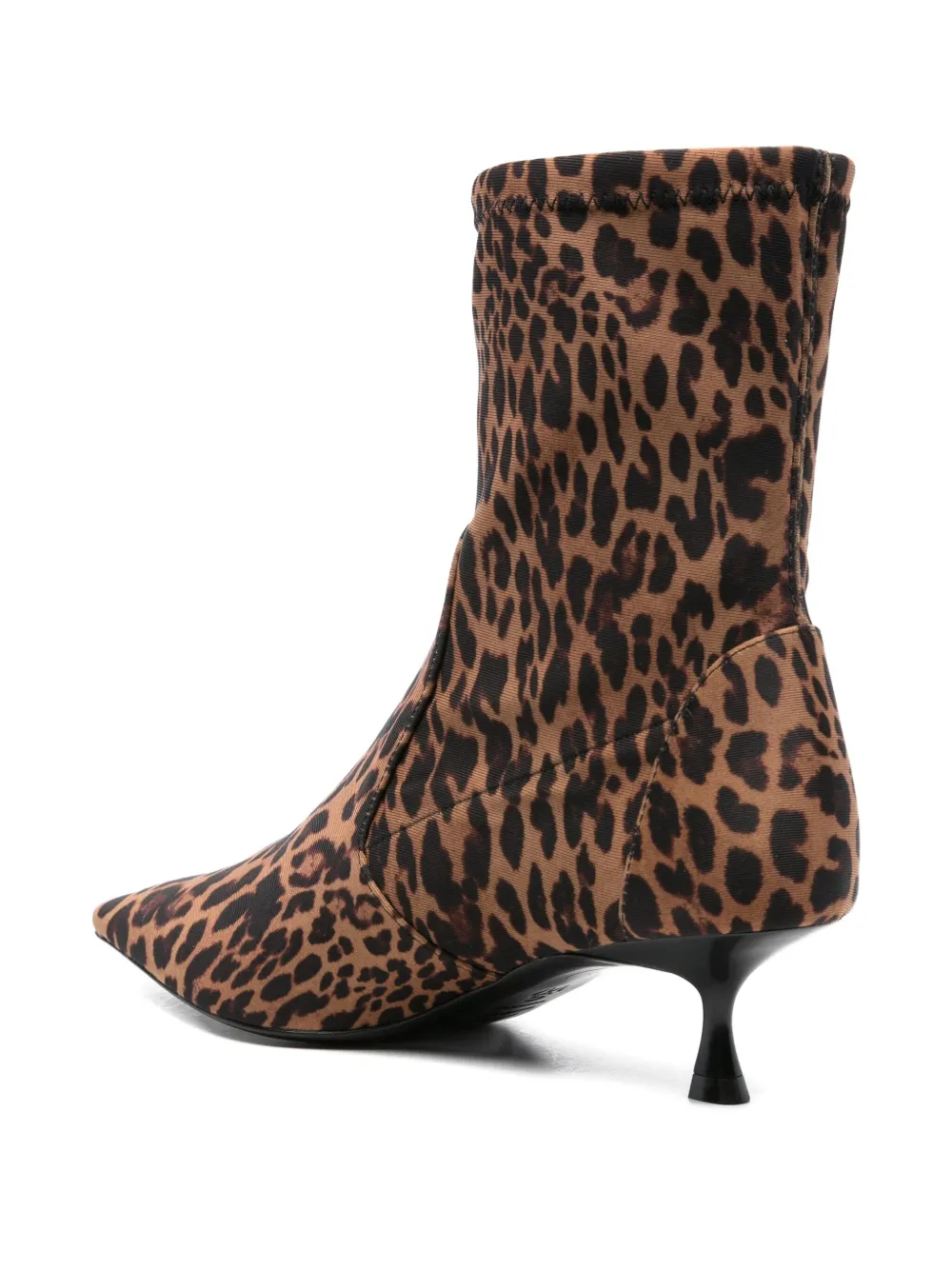Stuart Weitzman leopard-print pointed-toe boots Brown