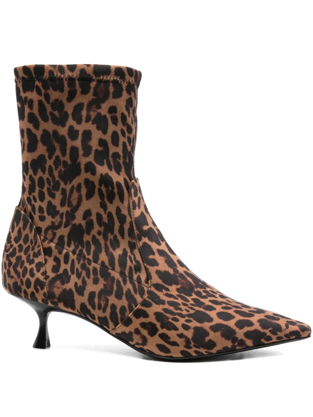 Stuart Weitzman leopard-print pointed-toe boots Brown