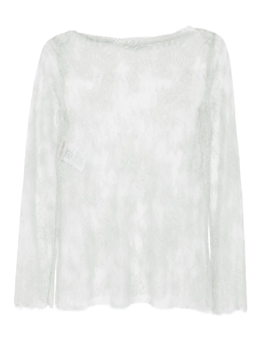 Alberta Ferretti lace long-sleeved top | Neutrals | Image 1