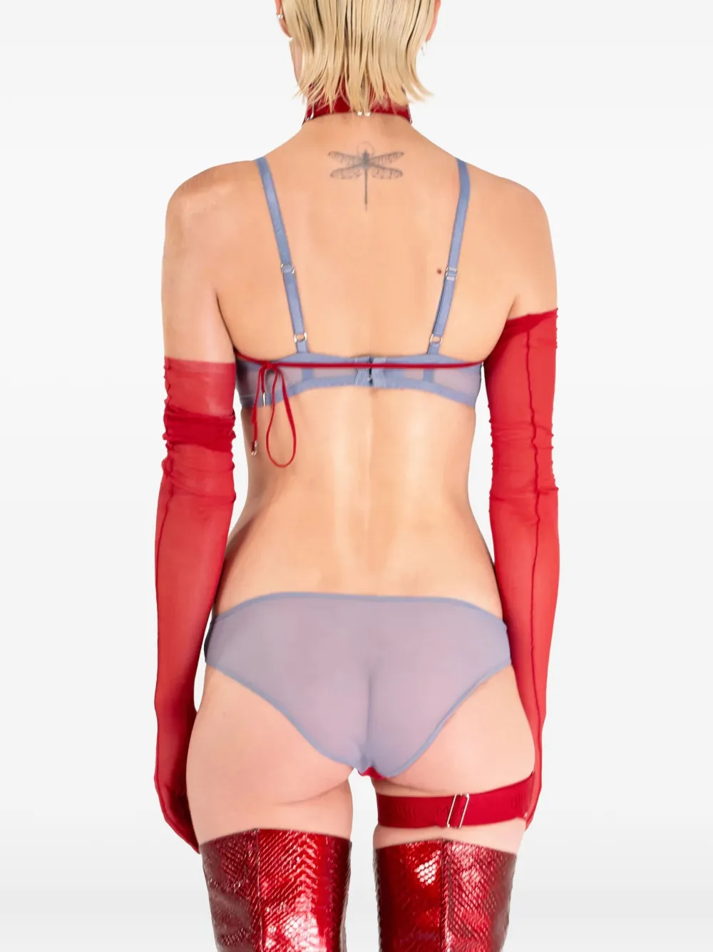 Zhilyova The Asteria Mesh-panelled Bra In Multi