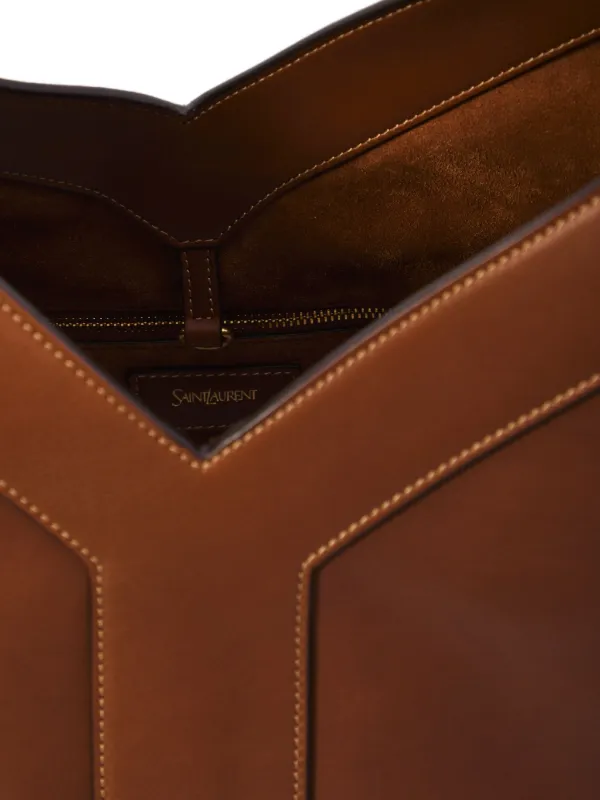Saint Laurent Large Y Leather Tote Bag | Brown | FARFETCH CA