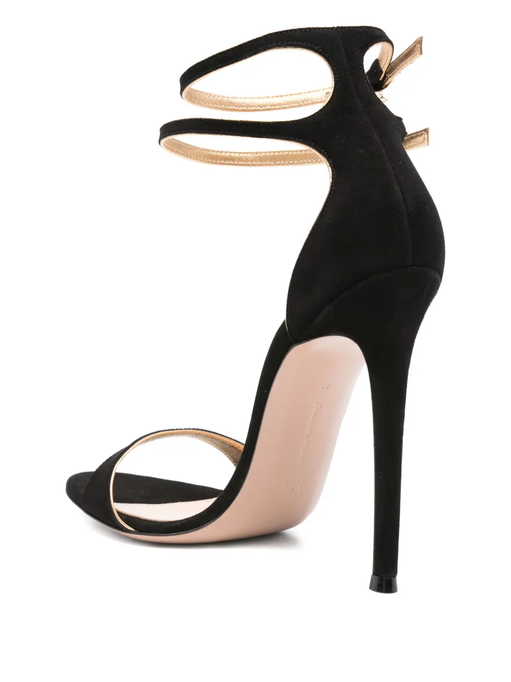 Gianvito Rossi 115mm Victorine Double-buckle Stiletto Sandals In Black