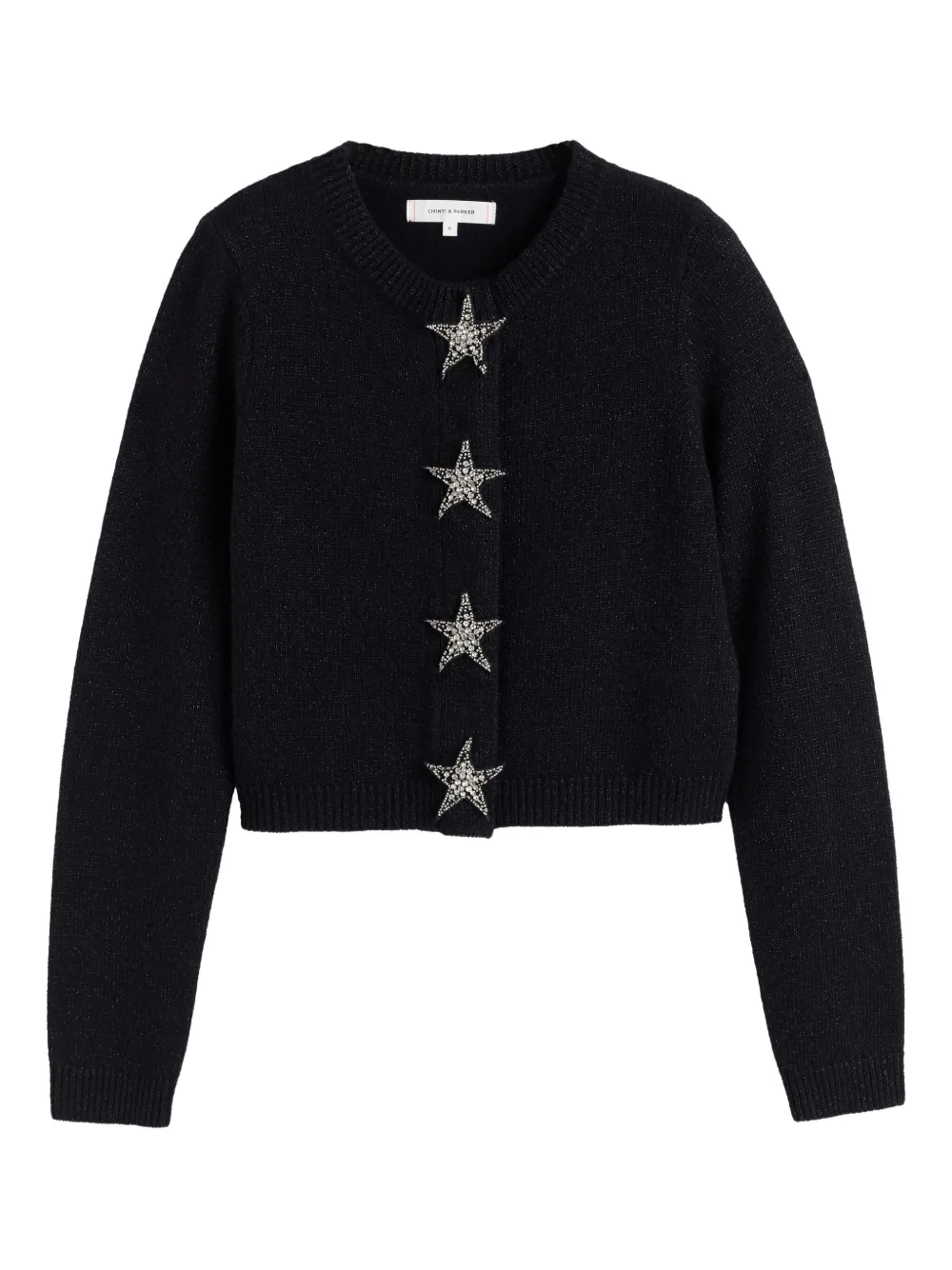 Chinti & Parker Star-embellished Cardigan In Black