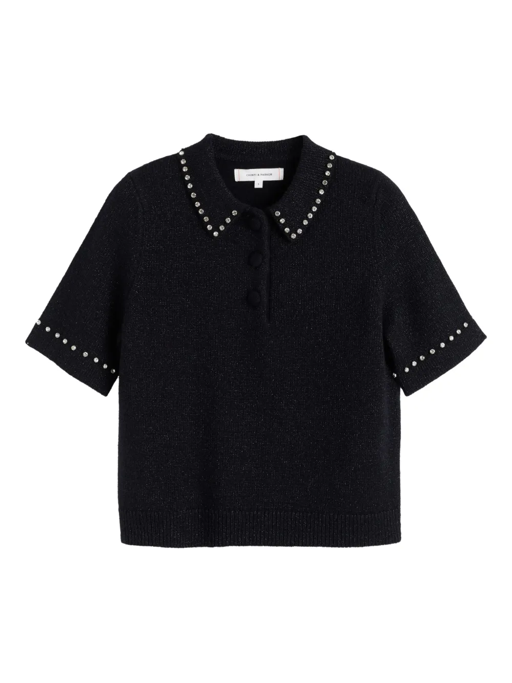 Chinti & Parker Collared Polo In Black